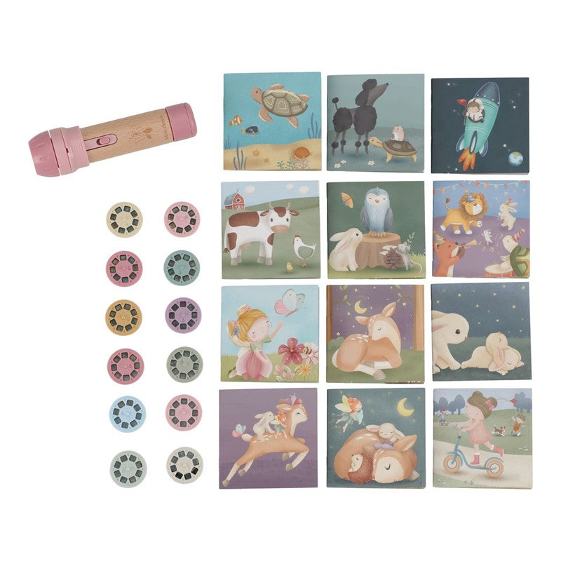 Little Dutch torcia proiettore storie rosa 12 dischi