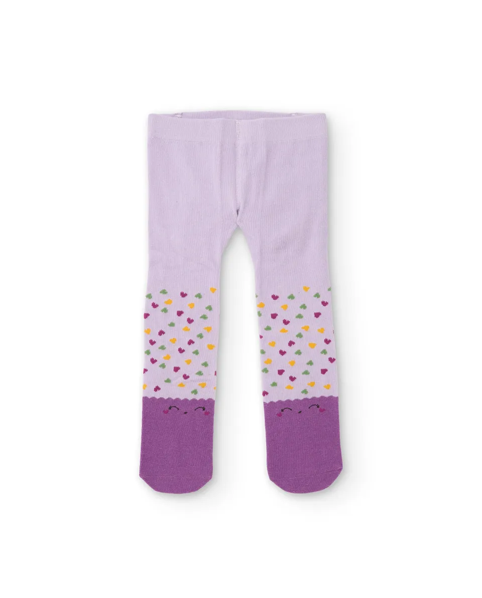 Tuc Tuc Muffins World collant neonata lilla cuori