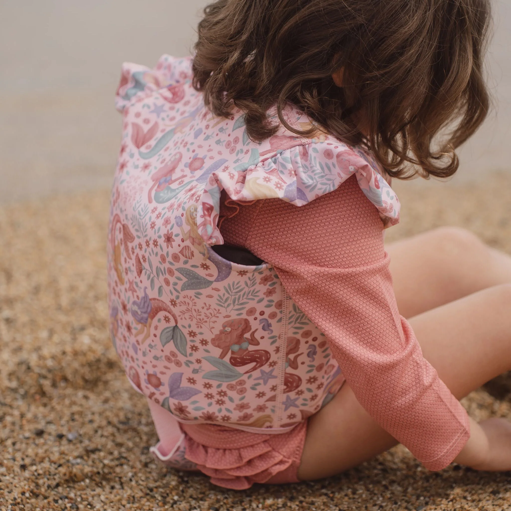 Little Dutch Mermaid gilet nuoto rosa 2-3 anni