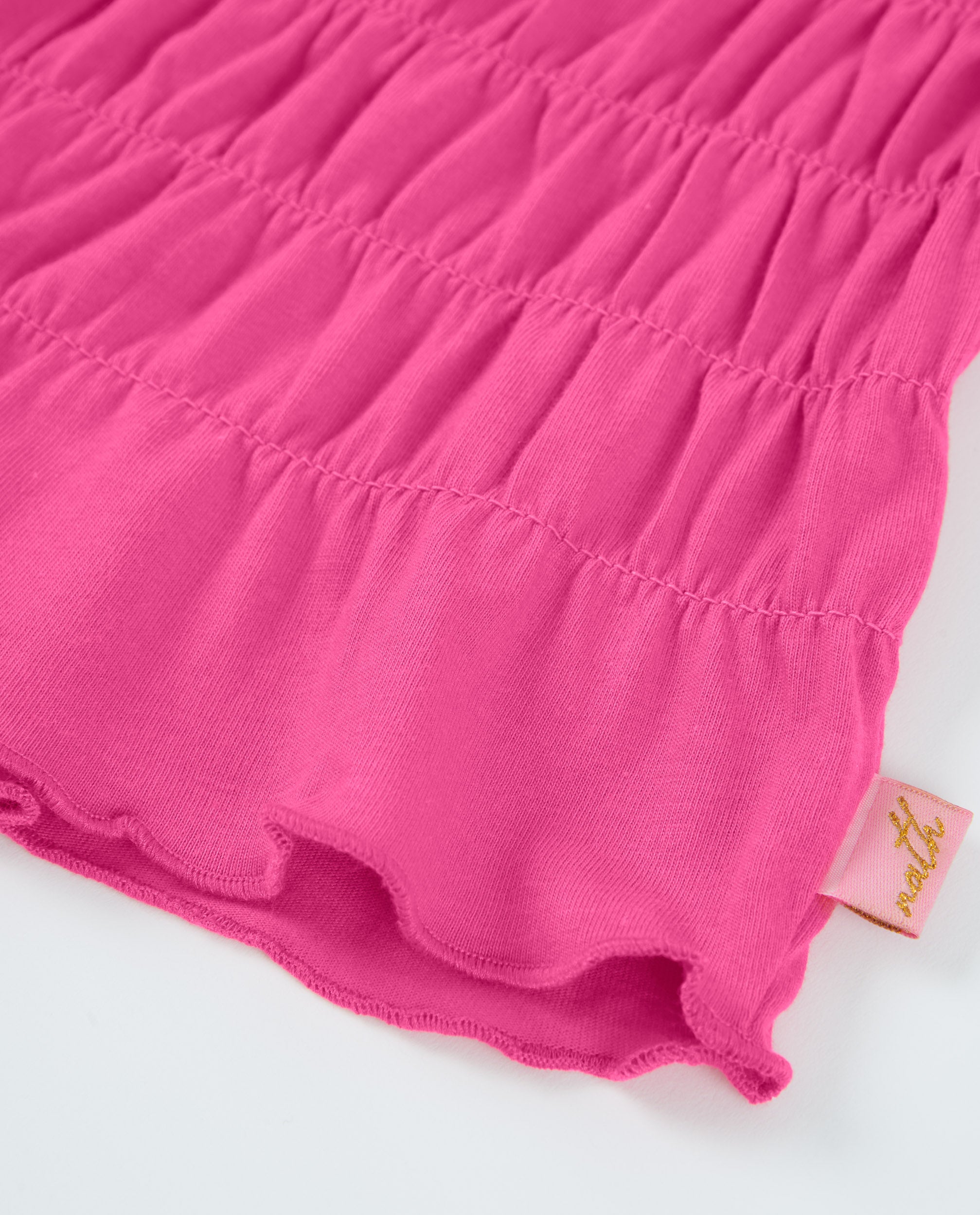 Tuc Tuc maglietta bimba smanicata fucsia con arricciature