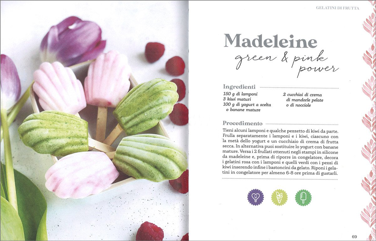 Gelatini libro ricette gelati frutta brossura 200 pagine