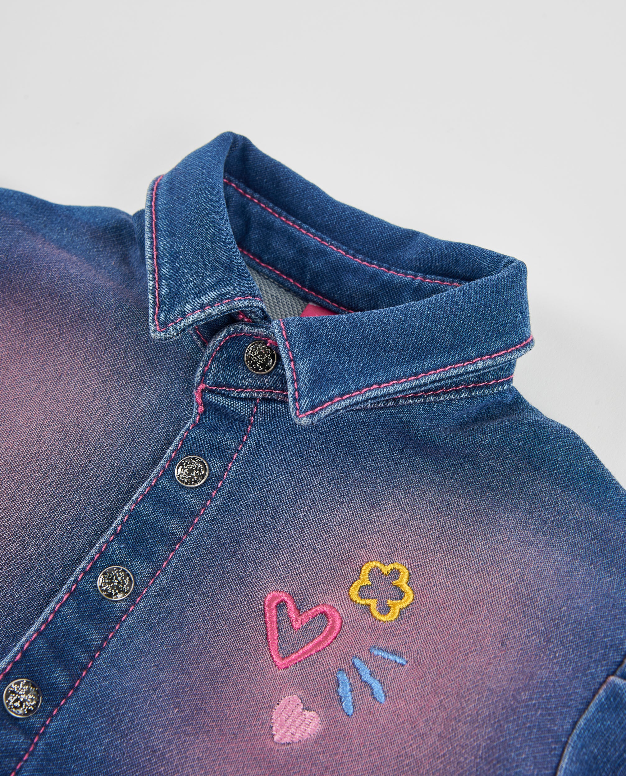 Tuc Tuc Meow Meow vestito bambina denim tulle blu