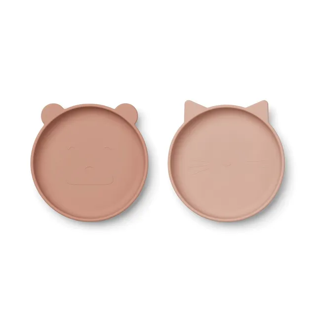 Liewood Olivia piatti silicone 2 pezzi rose mix