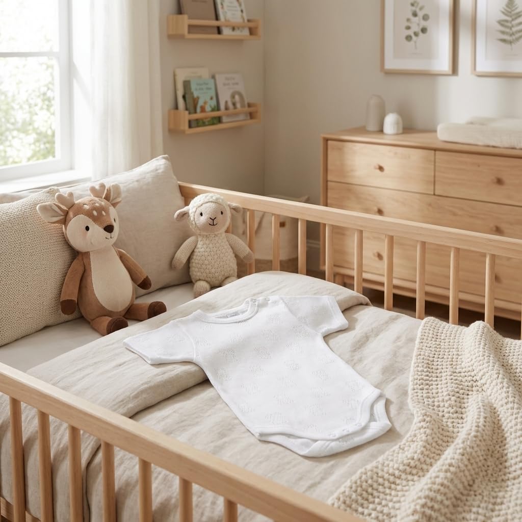Babidu Body Manica Corta Cotone Traforato Orsetto 2-3 Anni