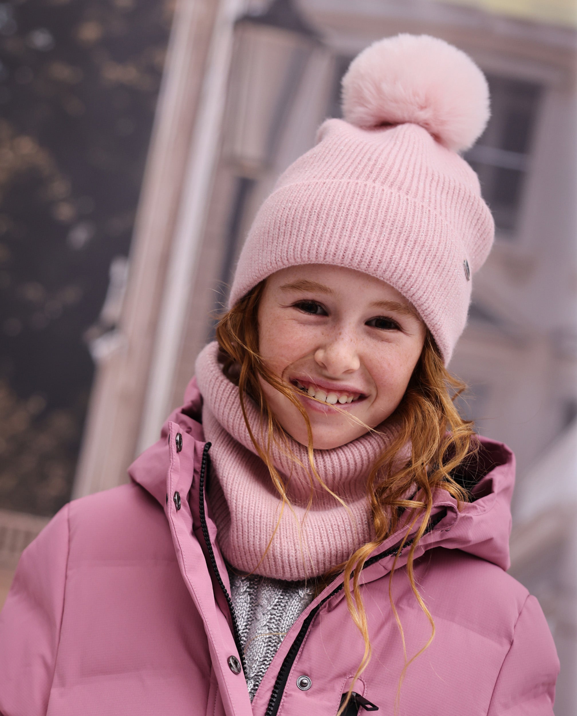 Tuc Tuc Set Bambina Cappello Pon Pon e Scaldacollo Fucsia