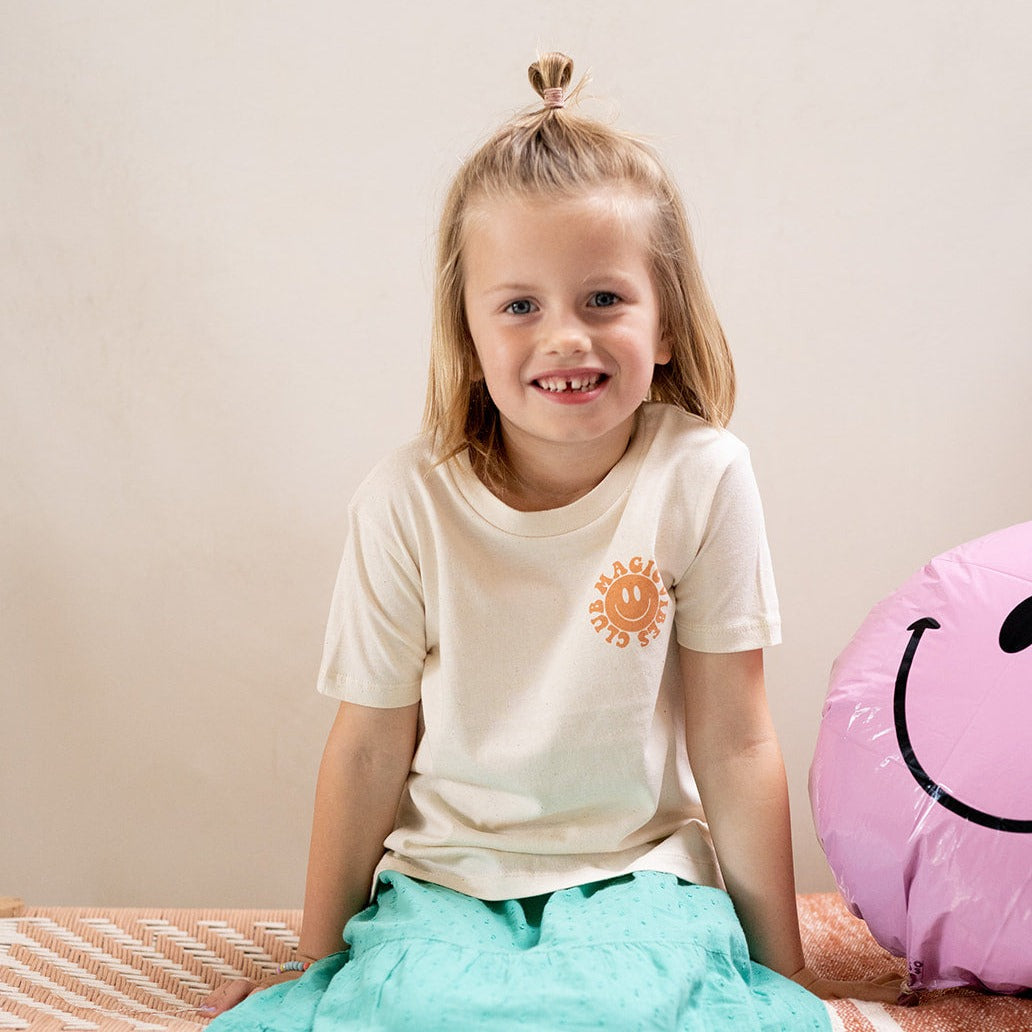 Ella and Rapha Magic Vibes Club t-shirt beige 3-4 anni cotone