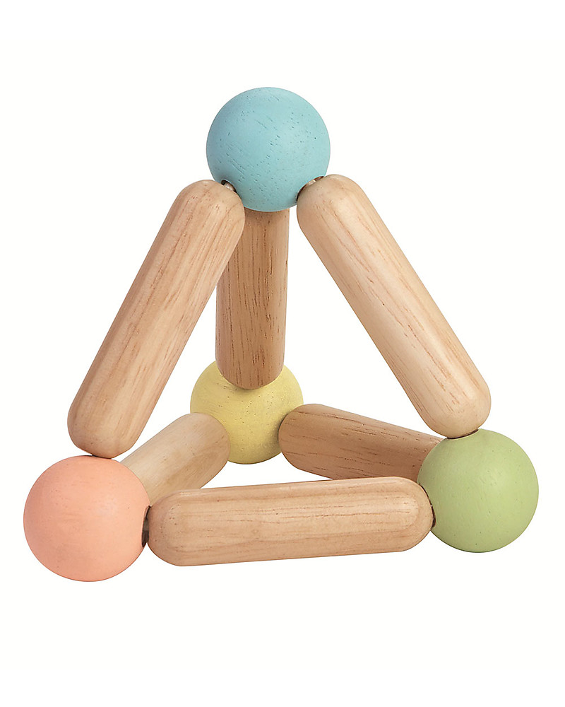 Plan Toys Triangolo Sensoriale Pastello sonaglio legno