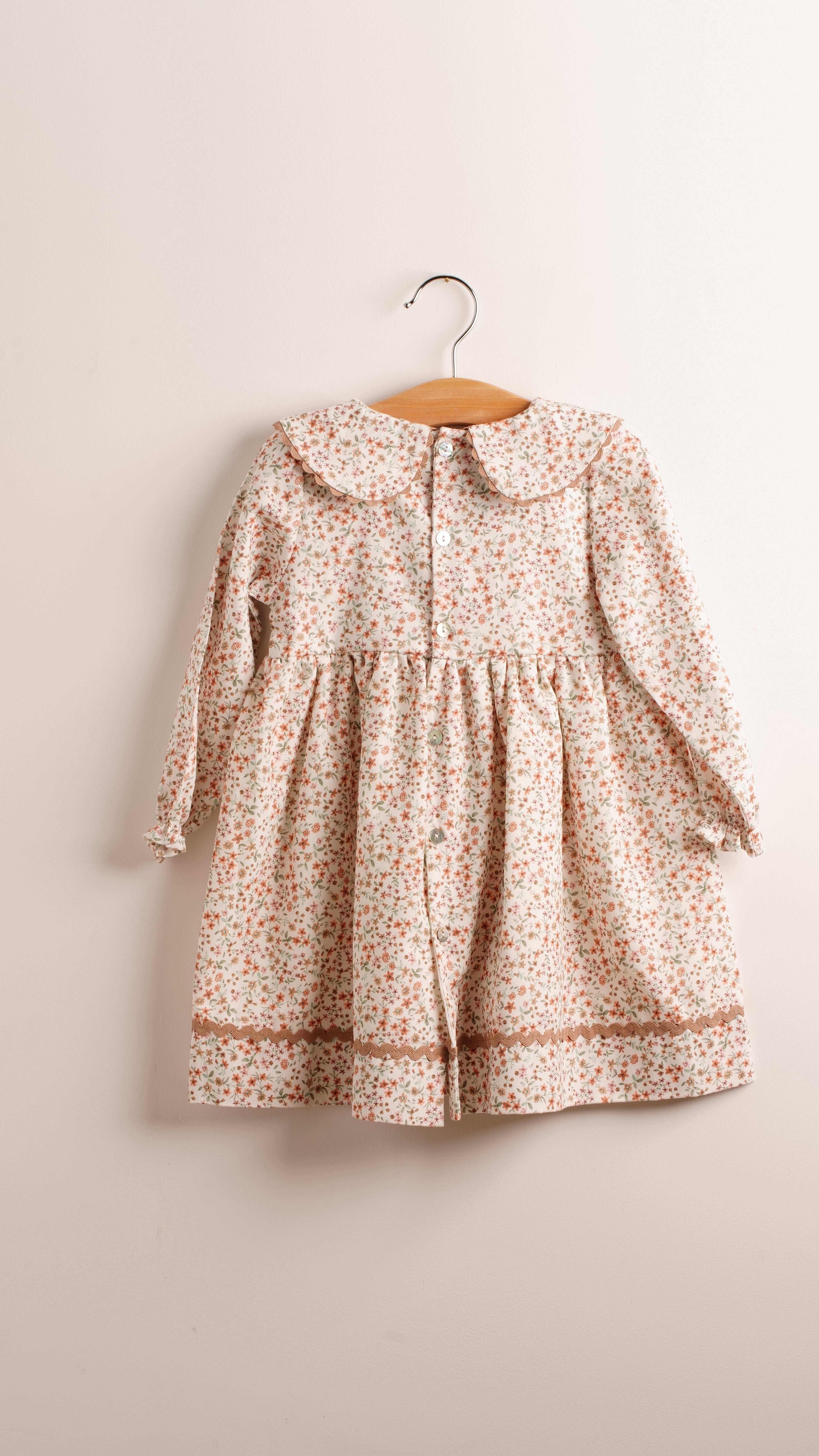 Mebi vestito bambina liberty manica lunga cotone