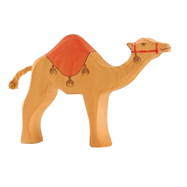 Ostheimer Dromedario con Sella figura legno 12 cm