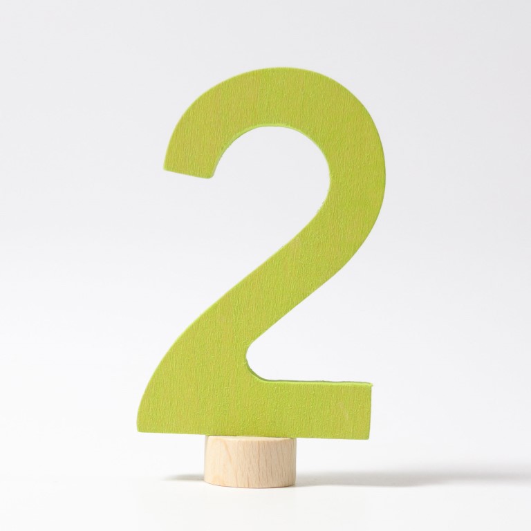 Grimm’s Numero 2 Figura Decorativa in Legno 9 cm