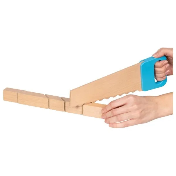 Goki Set Falegname mattoncini legno da tagliare con sega