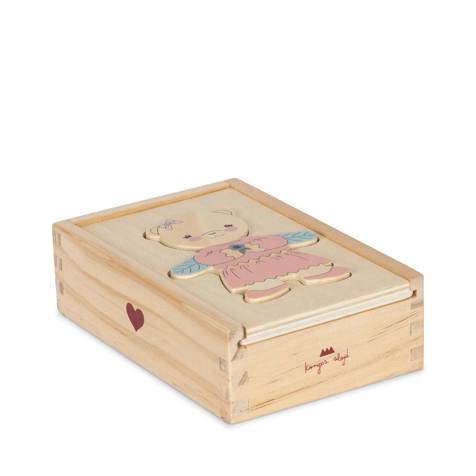 Konges Slojd Teddy Dress Up puzzle legno 12 pezzi