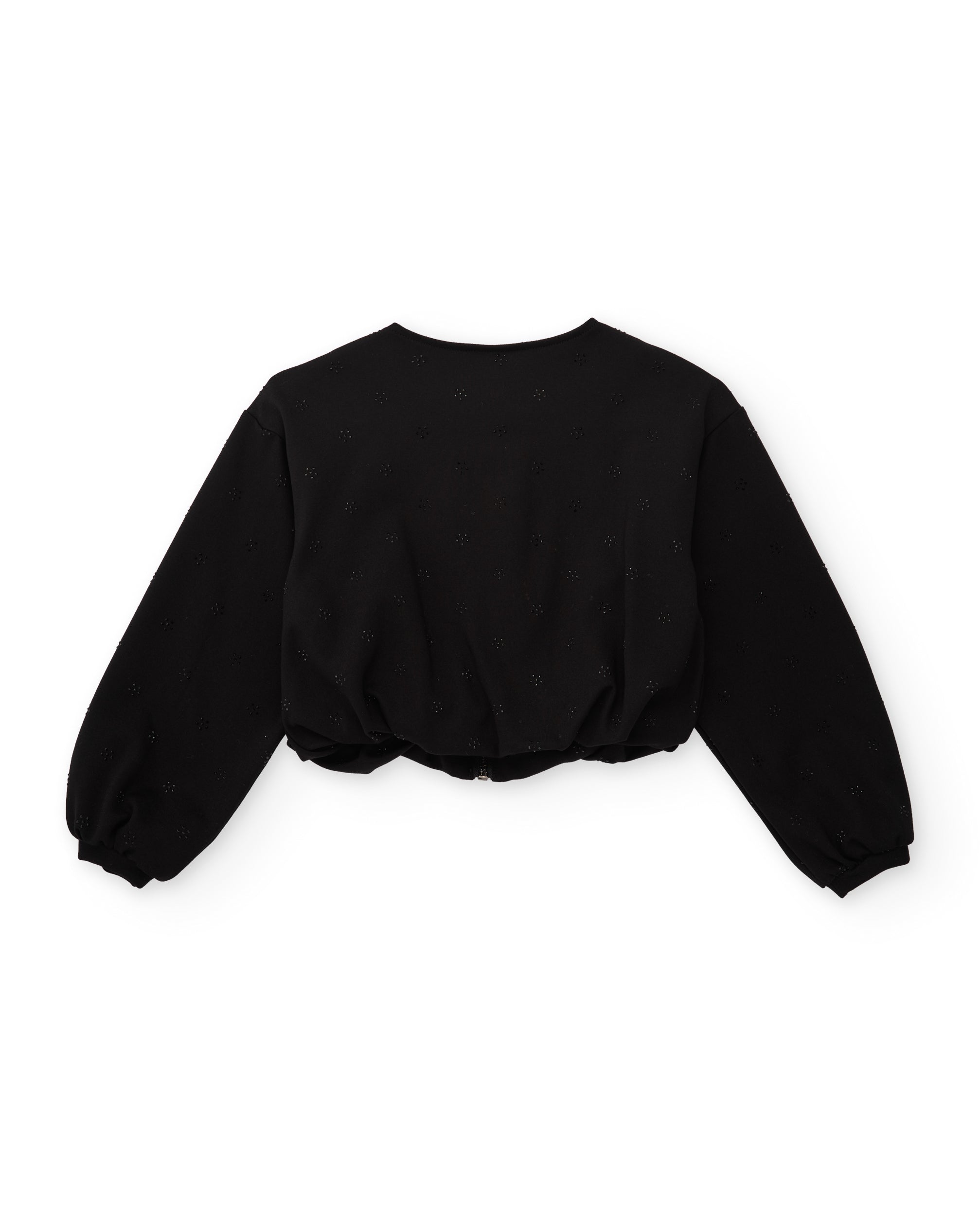 Tuc tuc bomber bambina nero con fiori