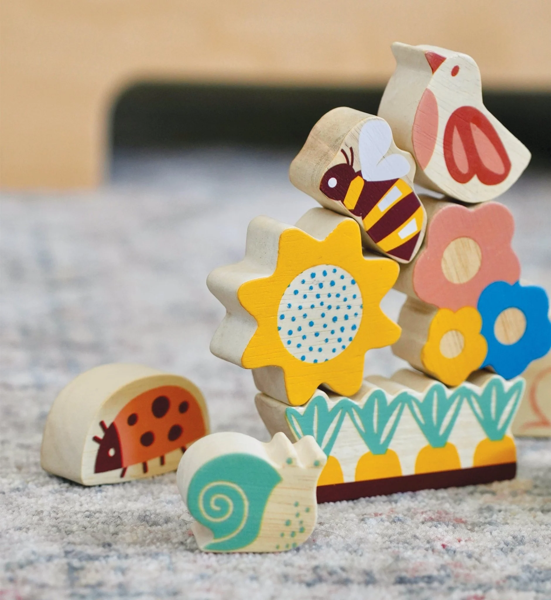 Happy Garden Animali Impilabili Gioco Equilibrio Legno 3+
