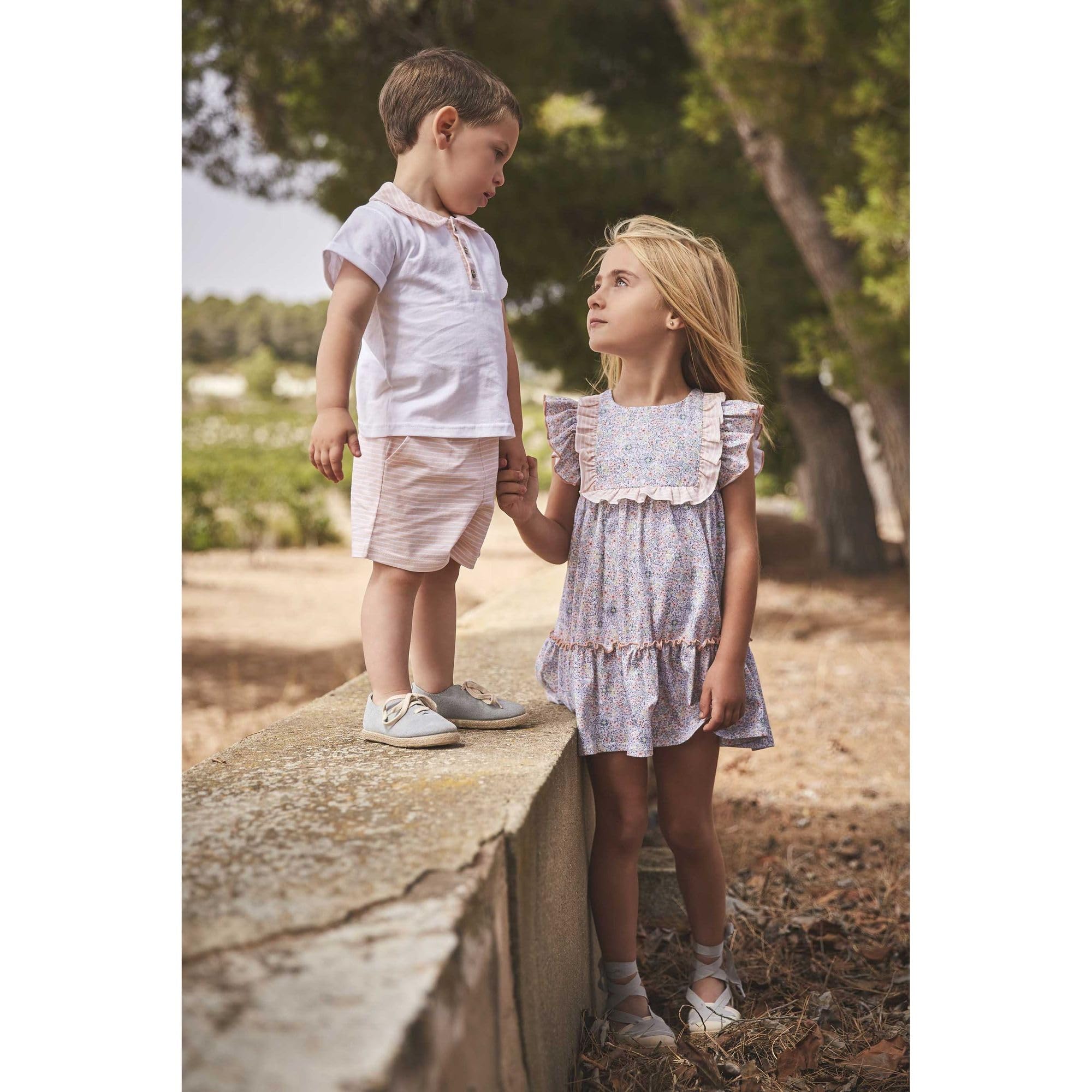 Babidu completino maglietta righe bambino 2 anni cotone