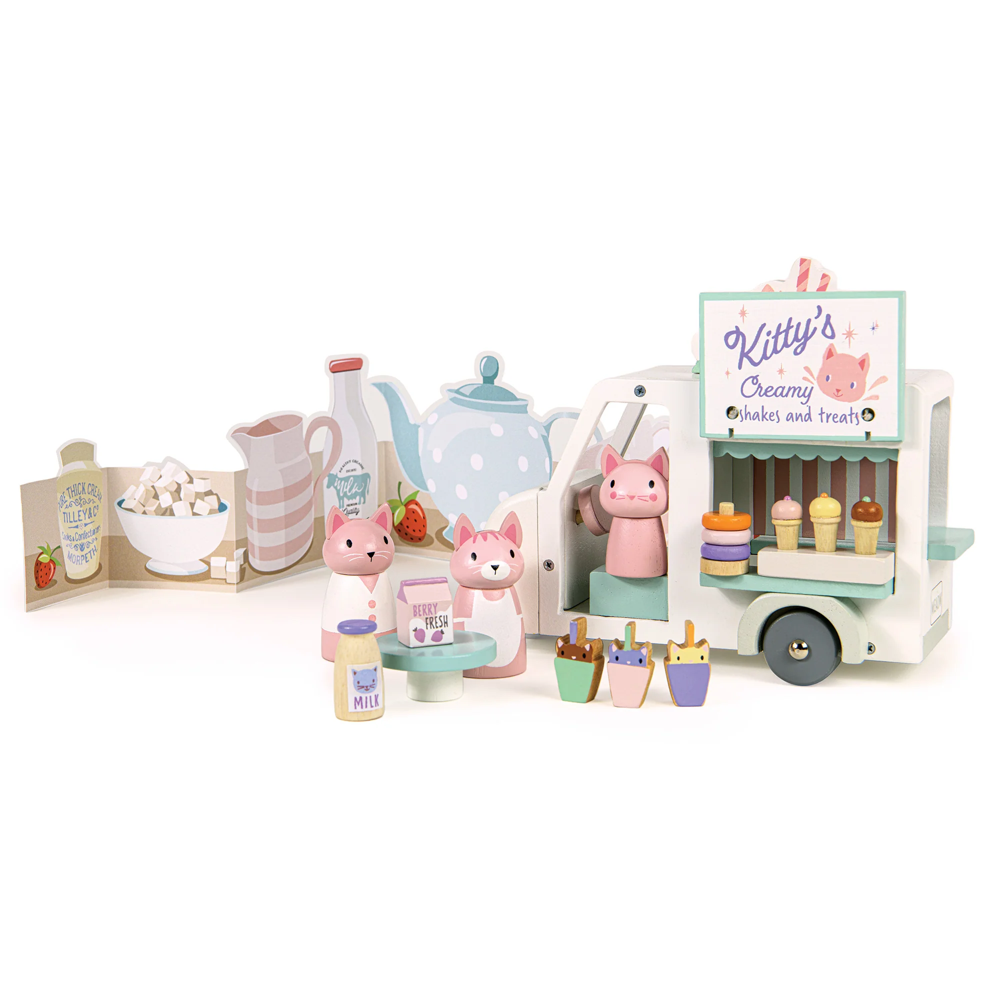 Tender Leaf Kitty's Milkshake Van furgoncino legno 3 anni