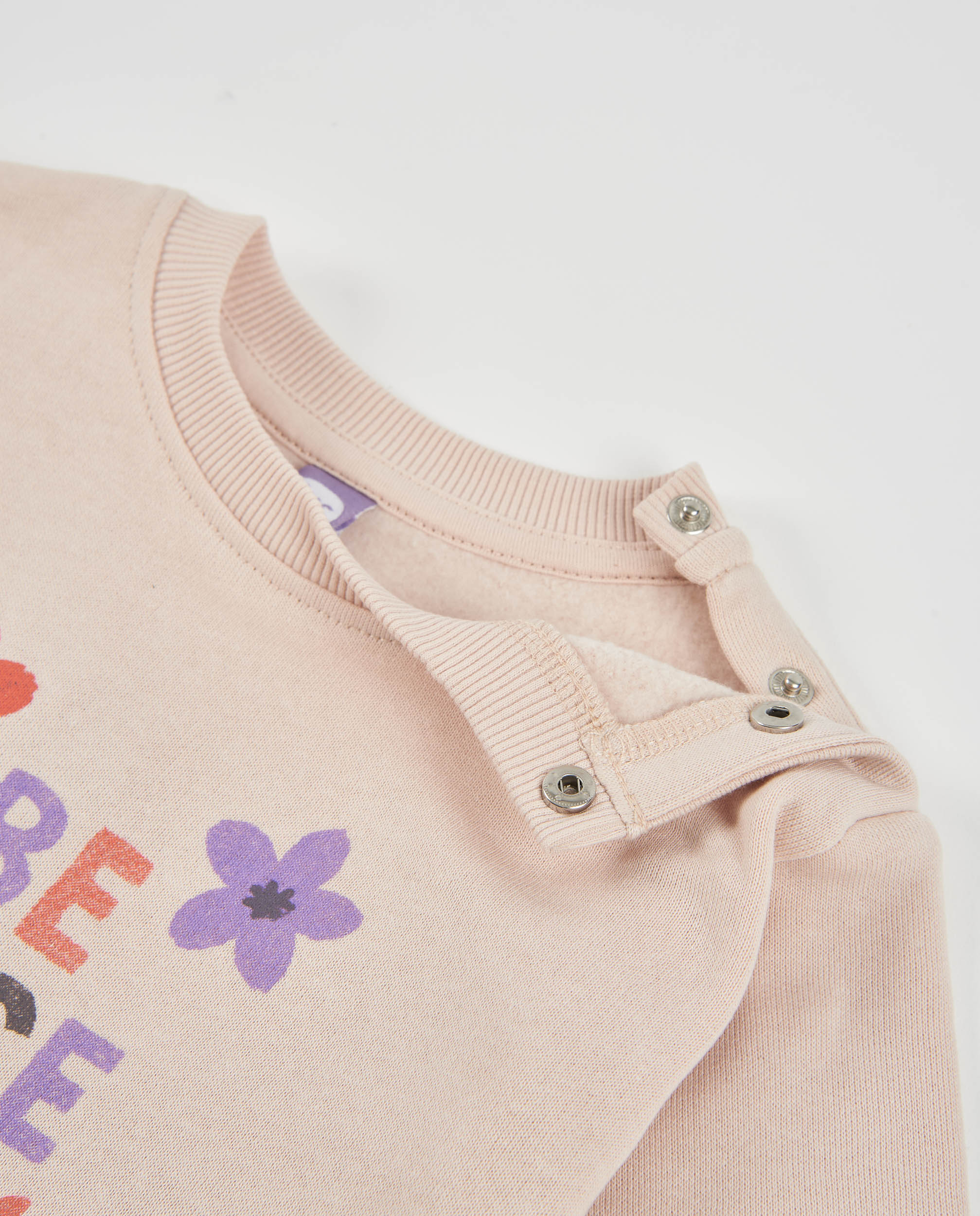 Tuc Tuc vestito bambina pile beige lilla maniche lunghe