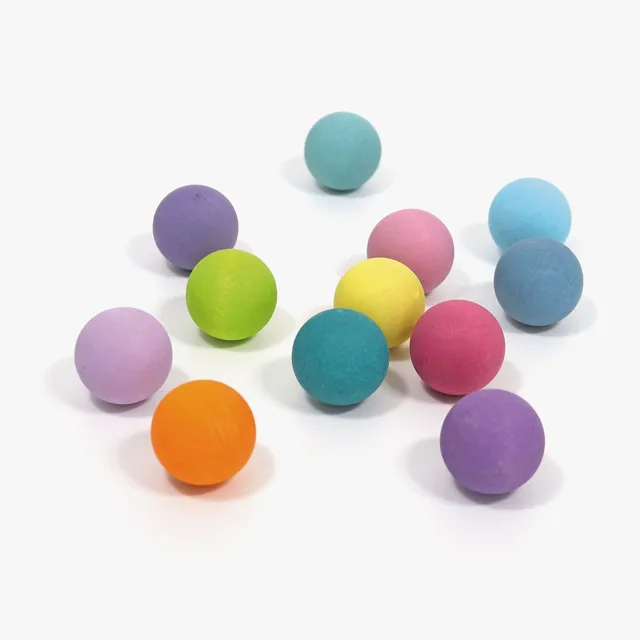 Grimm's Small Rainbow Balls palline legno pastello 12 pezzi