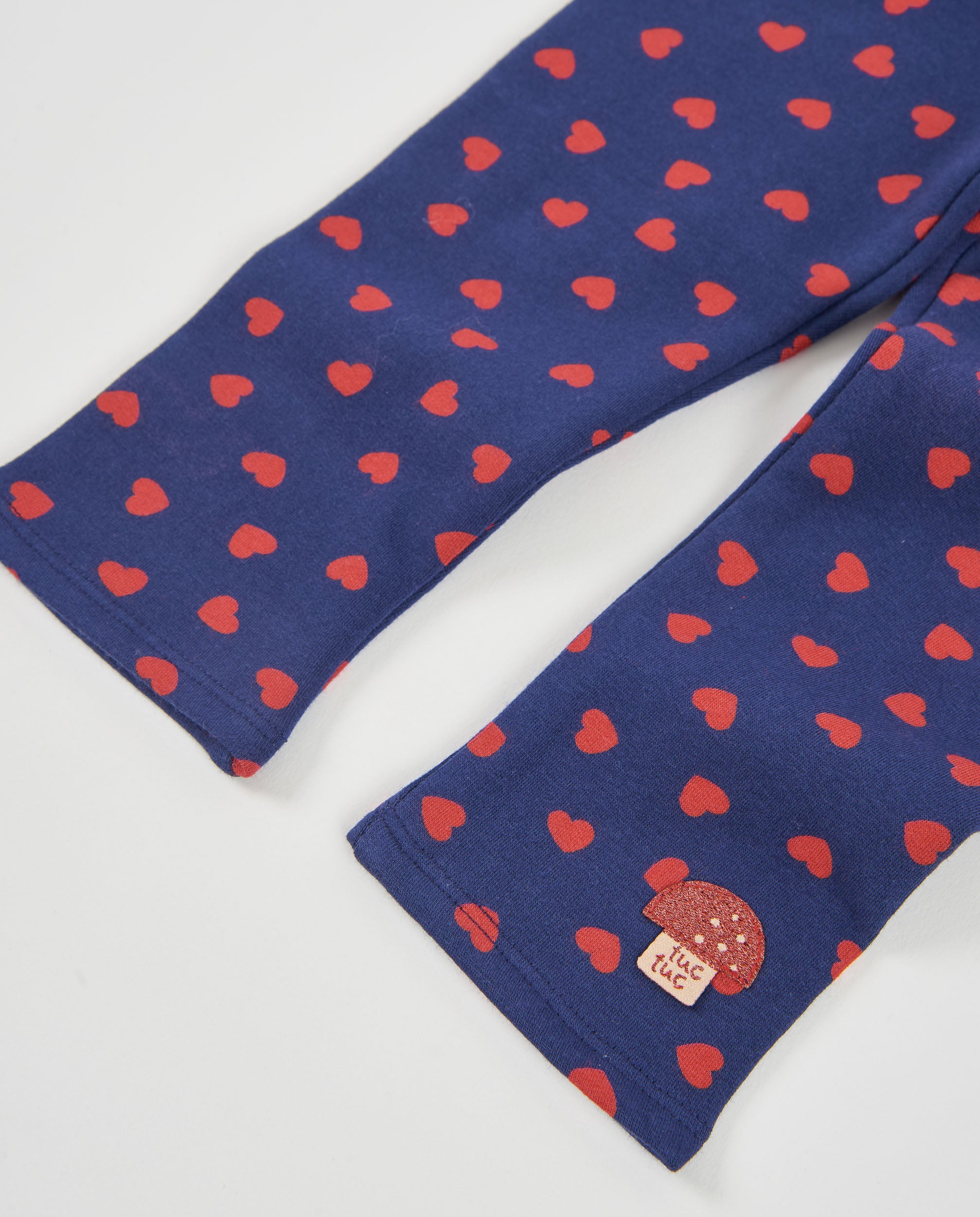 Tuc tuc leggings bambina felpa blu cuori