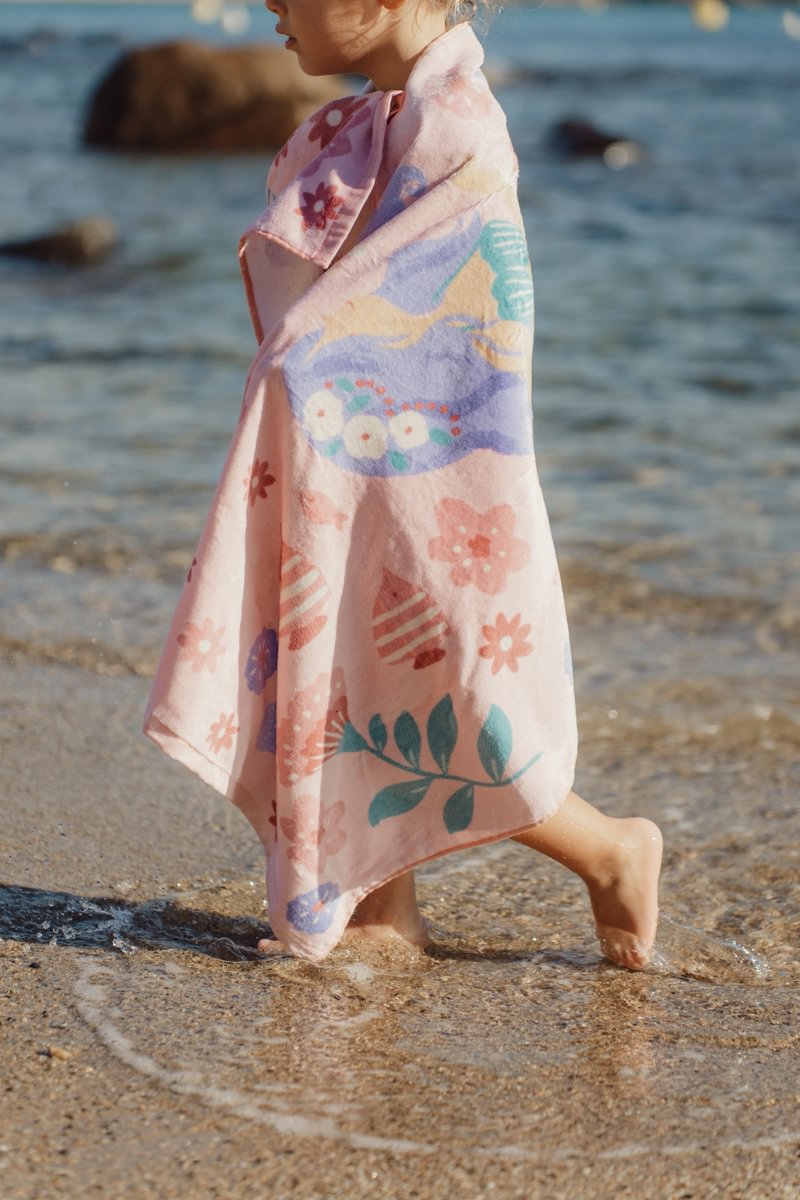Little Dutch Sirena telo mare bimba rosa 60x120 cm