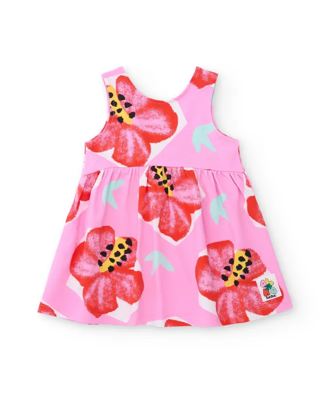 Tuc Tuc vestito bambina rosa stampa fiori grandi