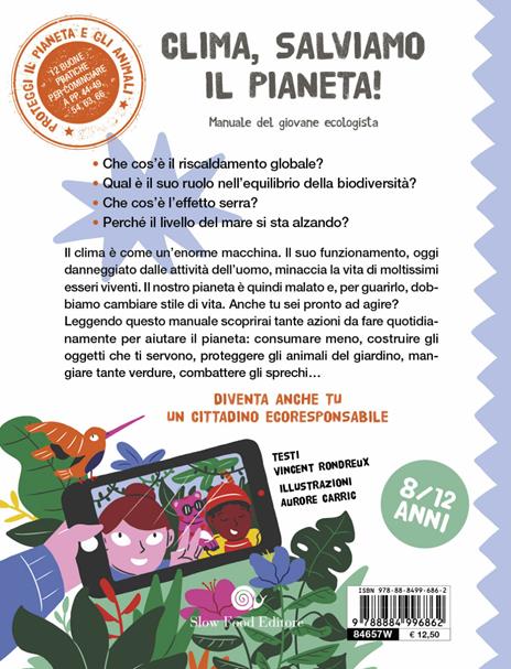 Salviamo il Pianeta Manuale giovane ecologista libro brossura