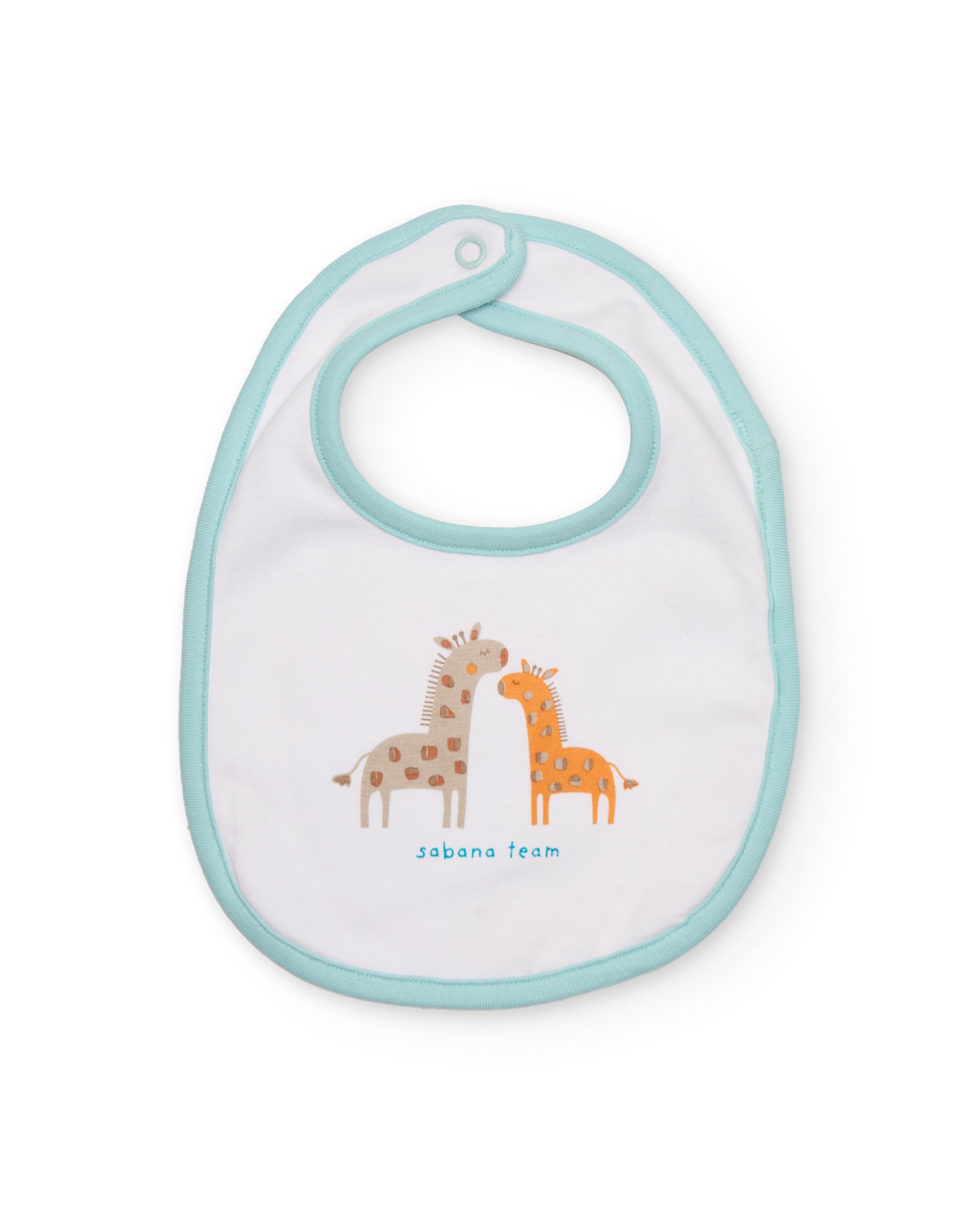 Tuc tuc bavaglini neonata arancioni 2 pezzi giraffe