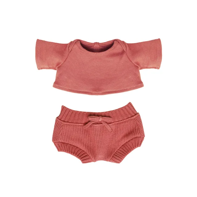 OlliElla Dinkum Dolls Snuggly Berry vestiti bambola maglia