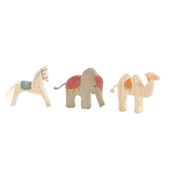 Ostheimer Cavalcature Set 3 Figure in Legno 7 cm