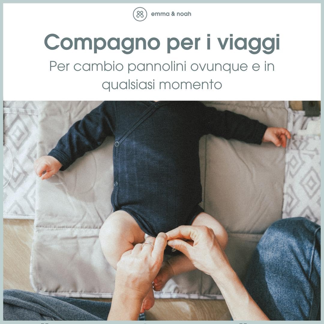 emma & noah fasciatoio viaggio Floreale Berry lavabile