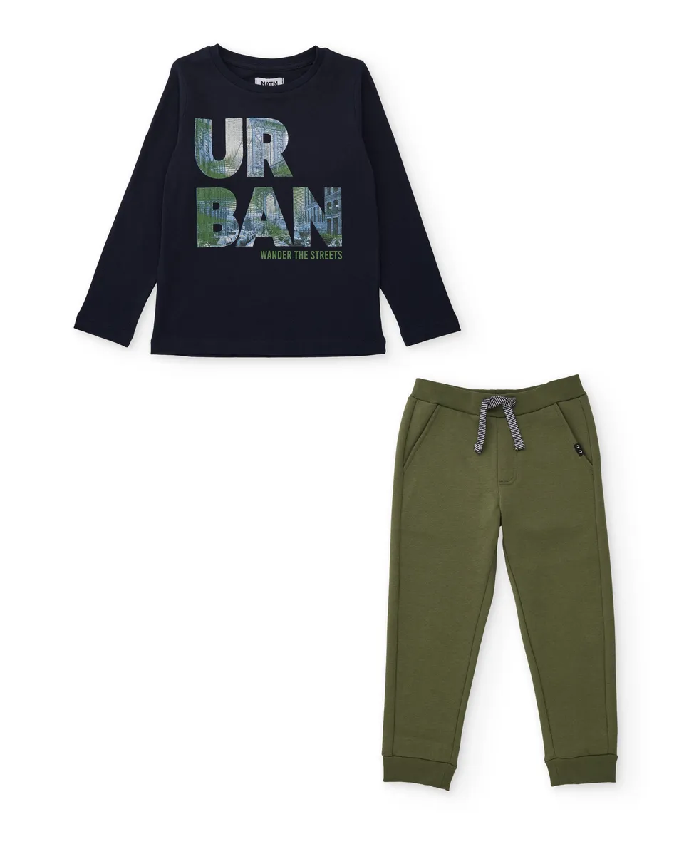 Tuc Tuc Urban Flux completo bambino cotone blu marino