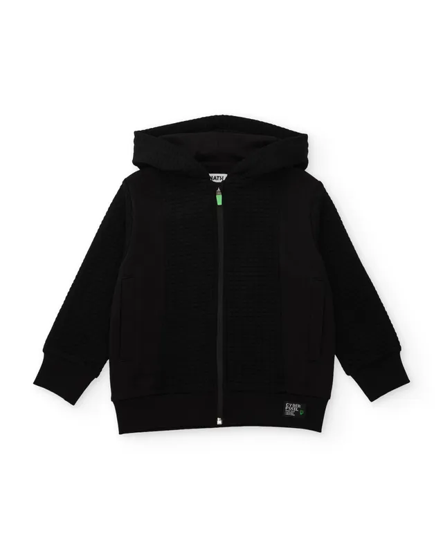 Tuc Tuc felpa pile bimbo con cappuccio nera