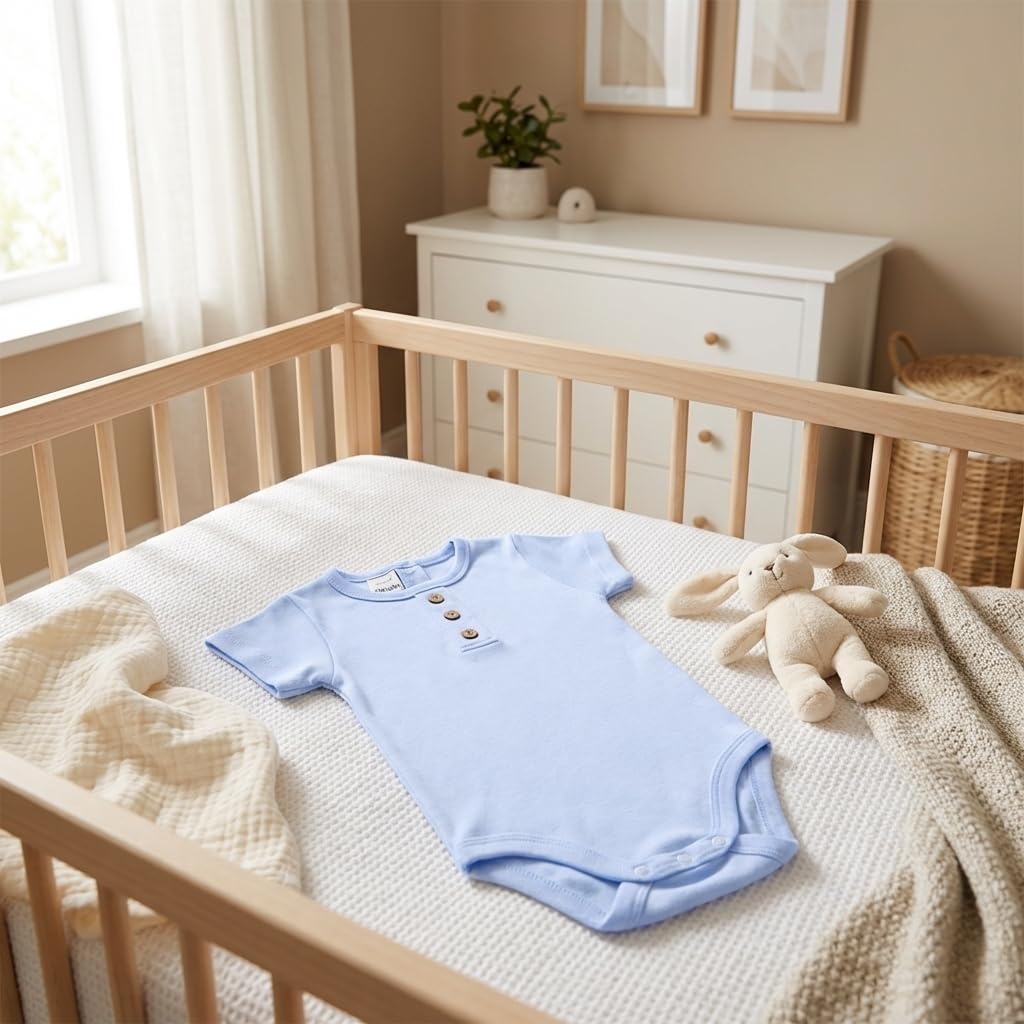 Babidu Body Abbottonato Maniche Corte 6-9 Mesi Cotone