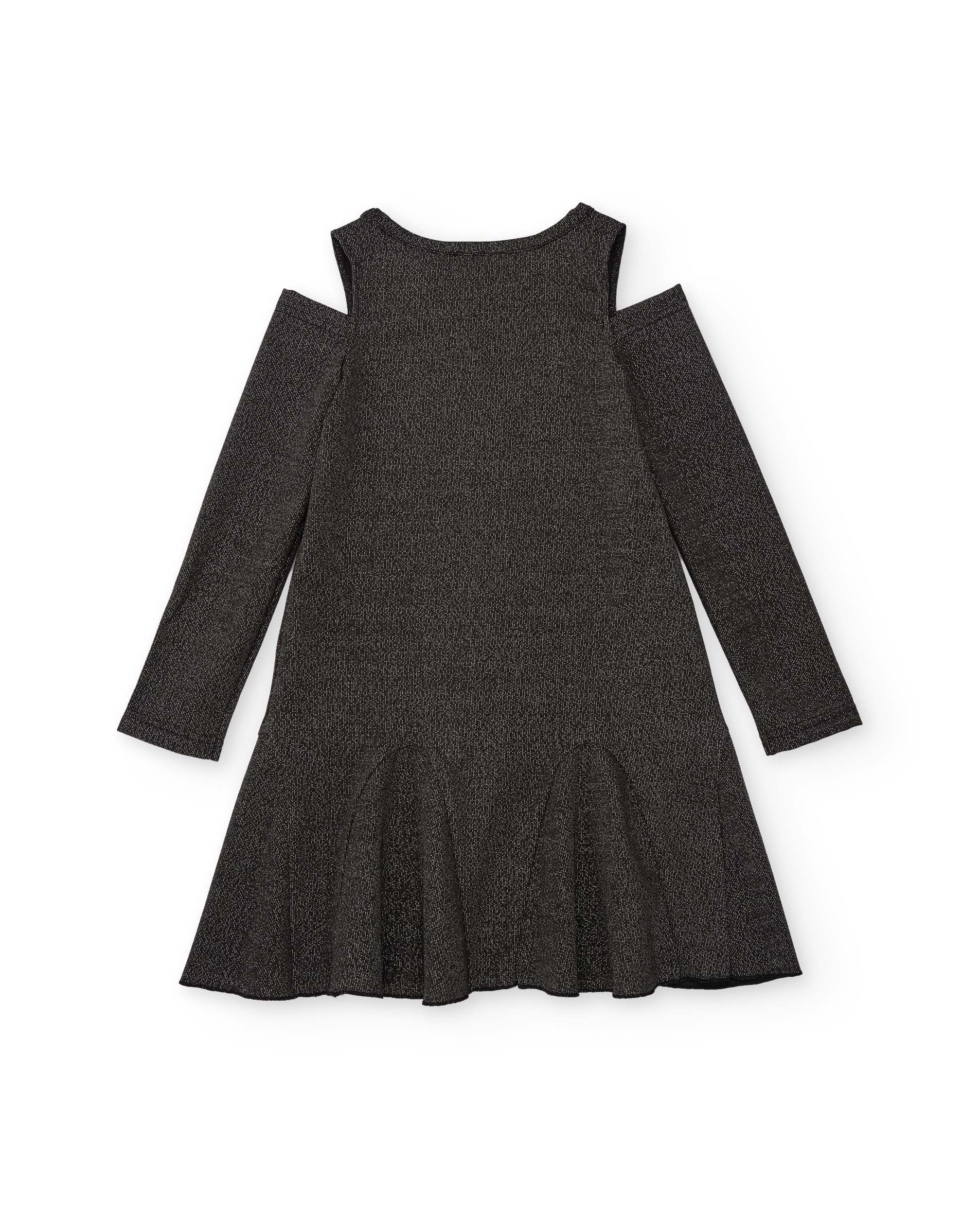 Tuc tuc vestito bambina spalle scoperte grigio scuro