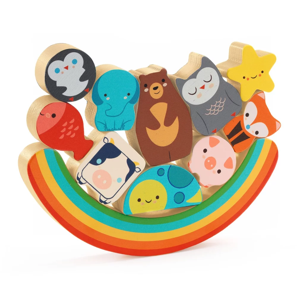 Djeco Rainbow puzzle forme e equilibrio 2in1