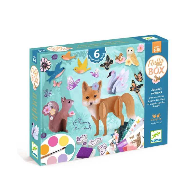 Djeco Fluffy set artistico multiattività 6 attività creative
