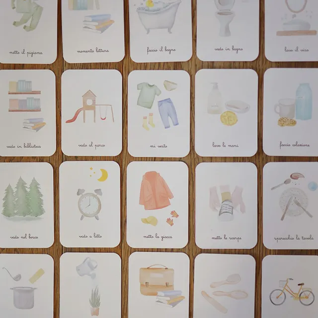 Baboo Le routine della mia giornata 57 carte pdf corsivo e stampato