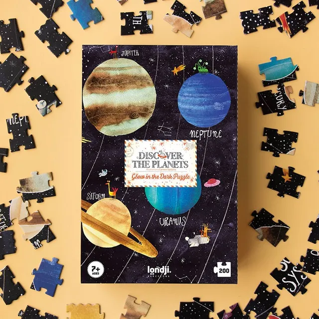 Londji Discover The Planets Puzzle 200 Pezzi Fluorescente