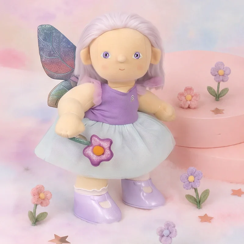 Olli Ella Dinkum Dolls Fairy Evie bambola cotone con bacchetta