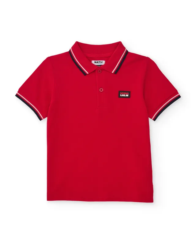 Tuc Tuc polo bambino rossa contrasti cotone