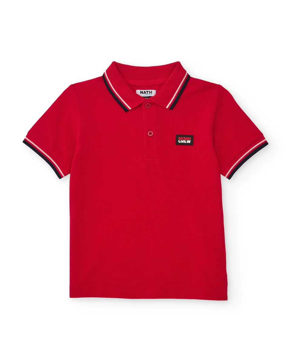 Tuc Tuc polo bambino rossa contrasti cotone