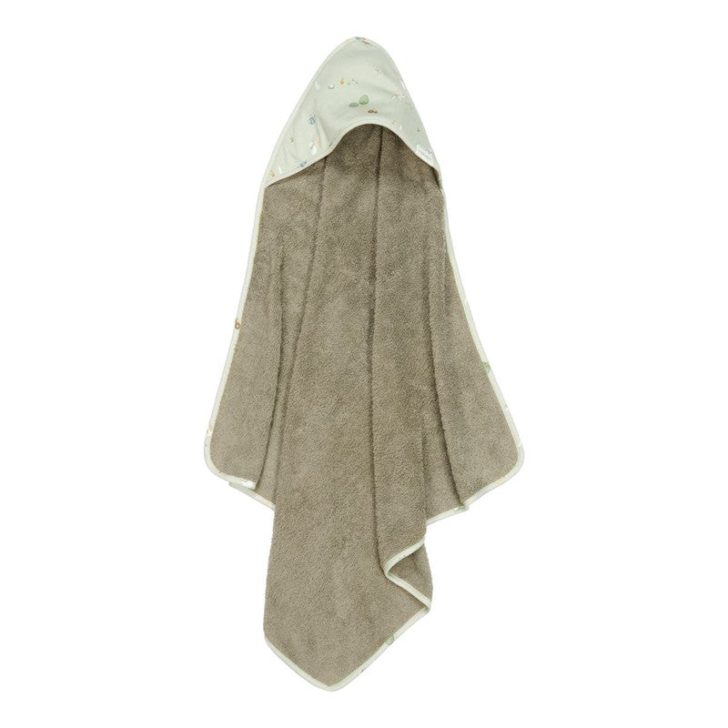 Little Dutch Little Farm telo con cappuccio 75x75 cotone bio