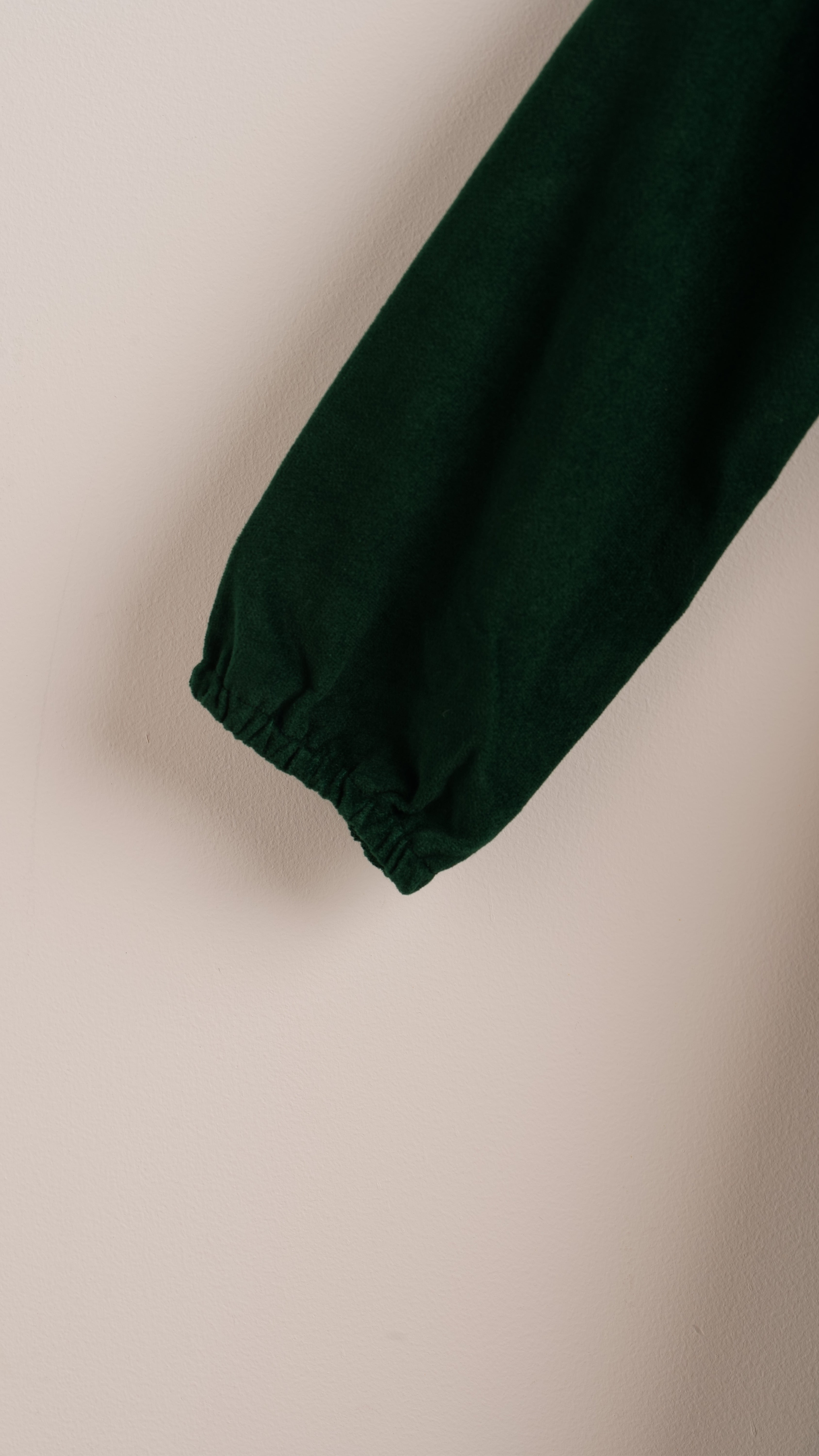 Mebi vestito bambina velluto verde colletto bianco