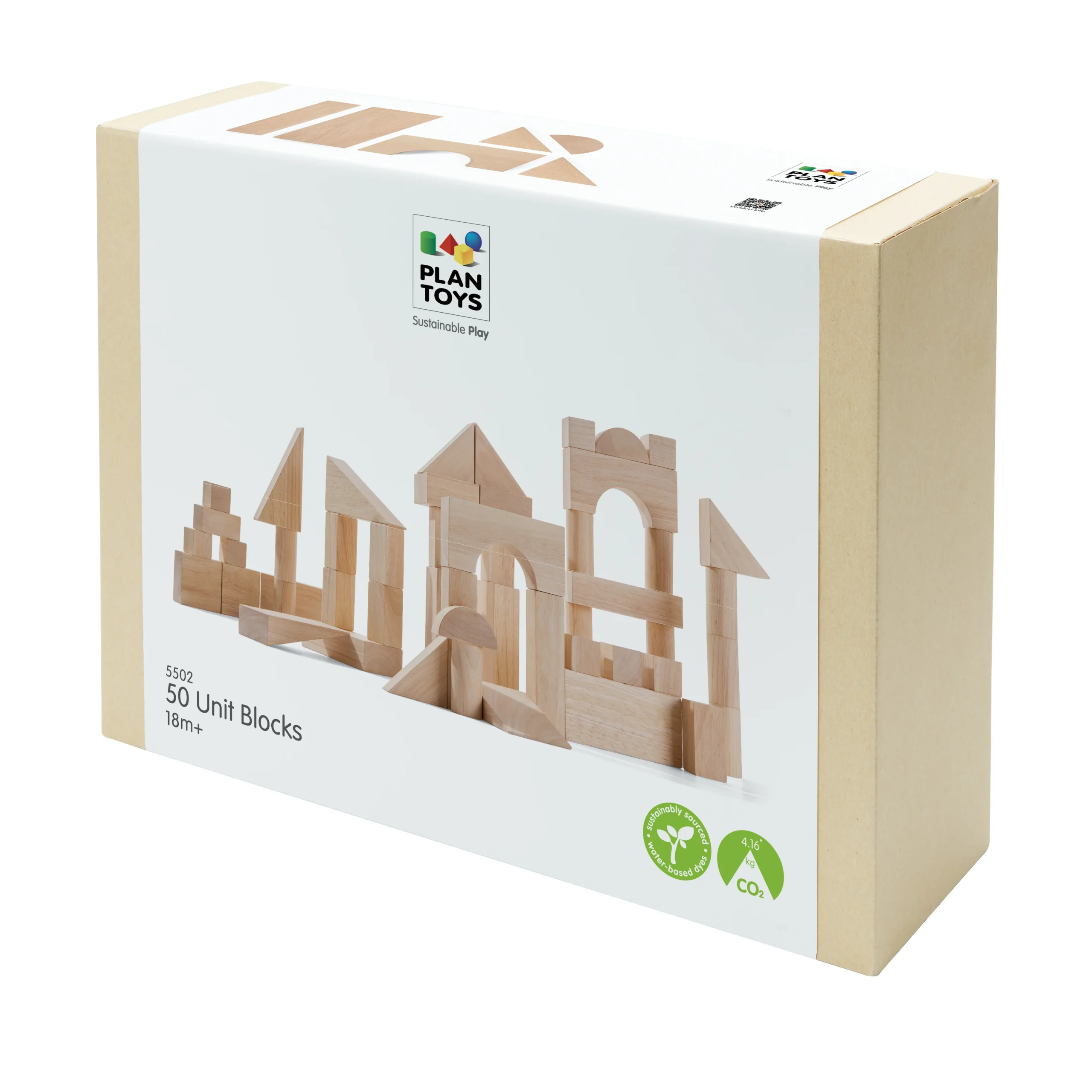 PlanToys Mega Costruzioni legno naturale 50 pezzi