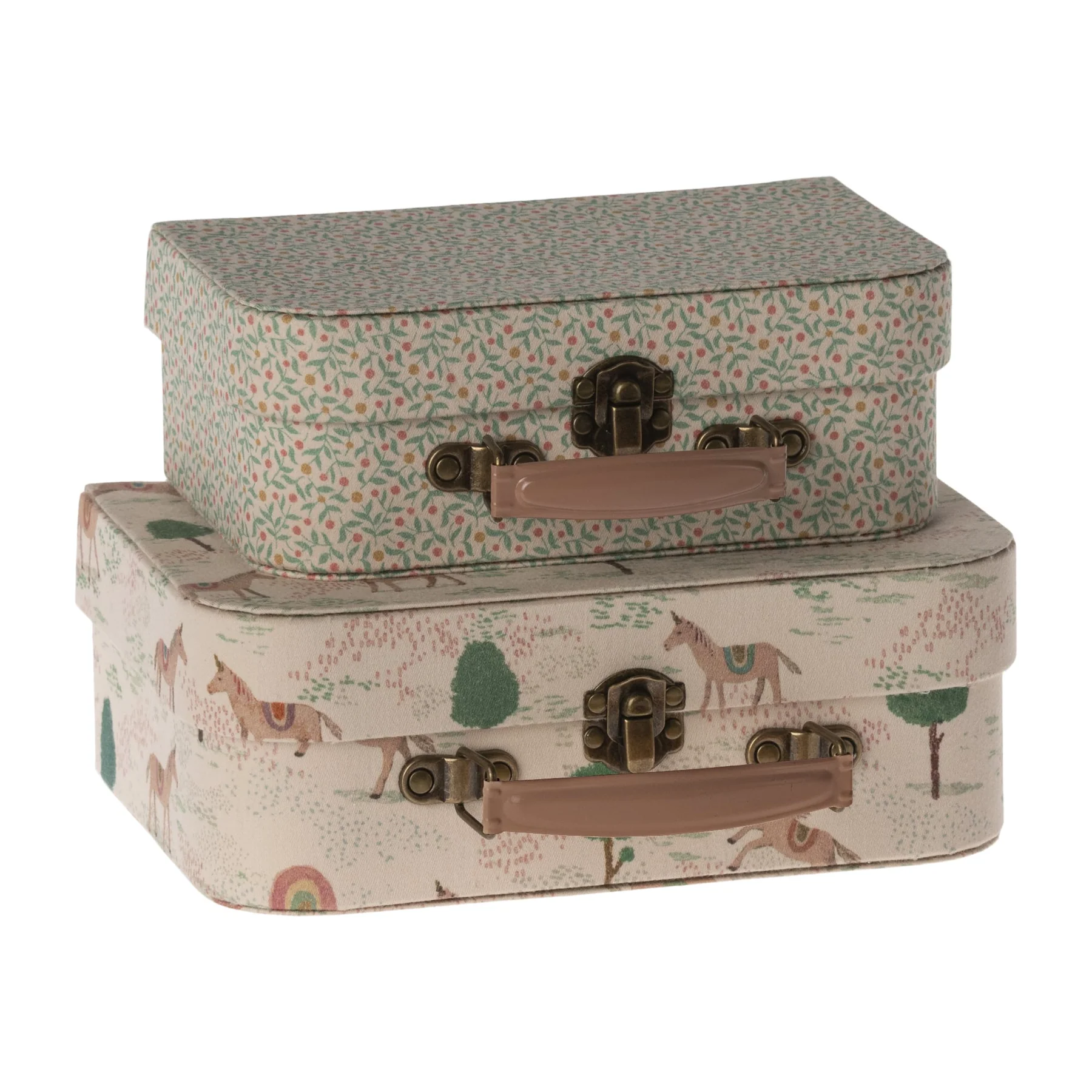 Maileg Set 2 valigie unicorni tessuto 22 cm da viaggio