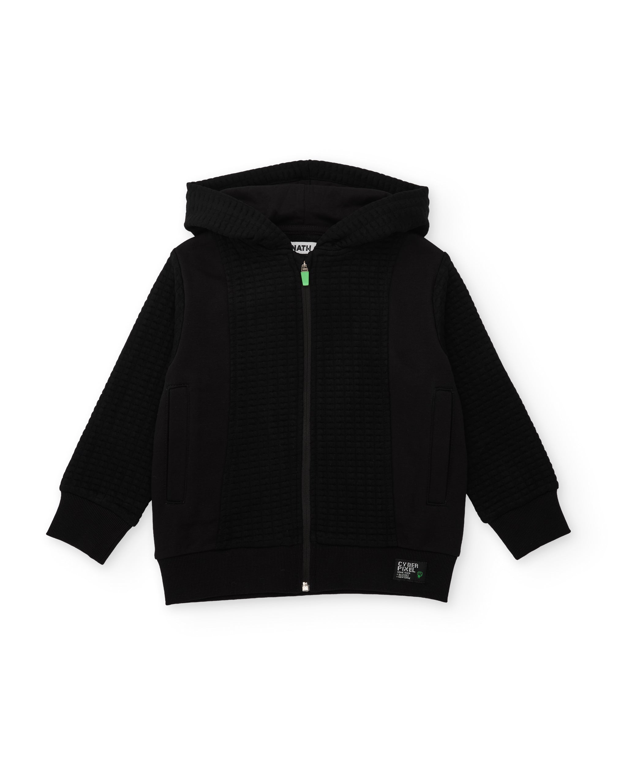 Tuc Tuc felpa pile bimbo con cappuccio nera