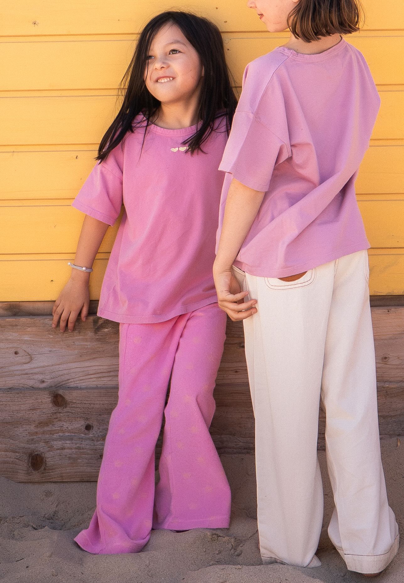 Ella and Rapha Starfish pantaloni spugna svasati rosa