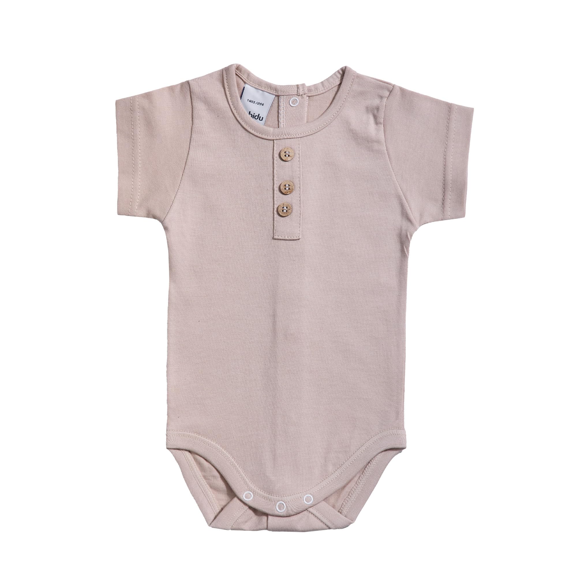 Babidu Body Abbottonato Maniche Corte 6-9 Mesi Cotone