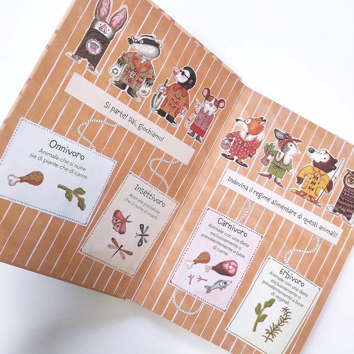 La Margherita Indovina cosa mangio libro con alette 3-6 anni