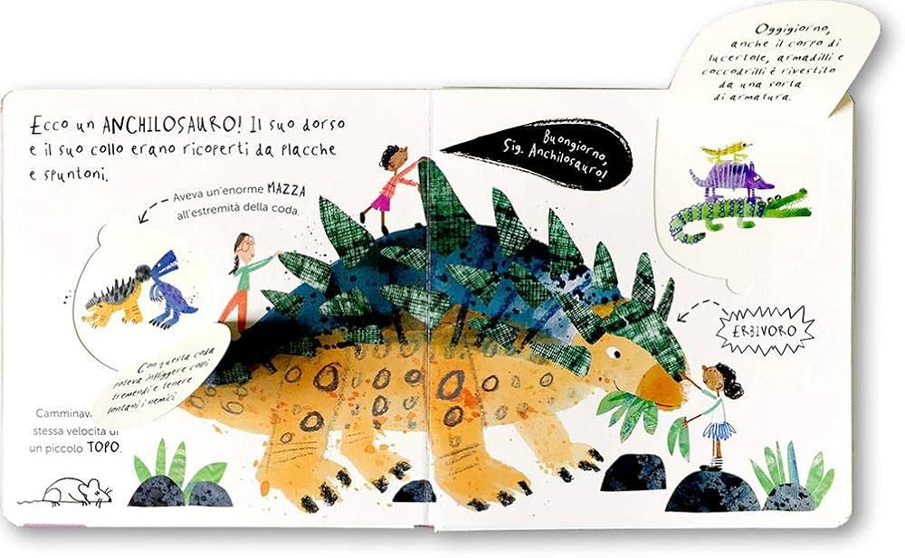 Editoriale Scienza Buongiorno Sig. Dinosauro libro alette 4 anni